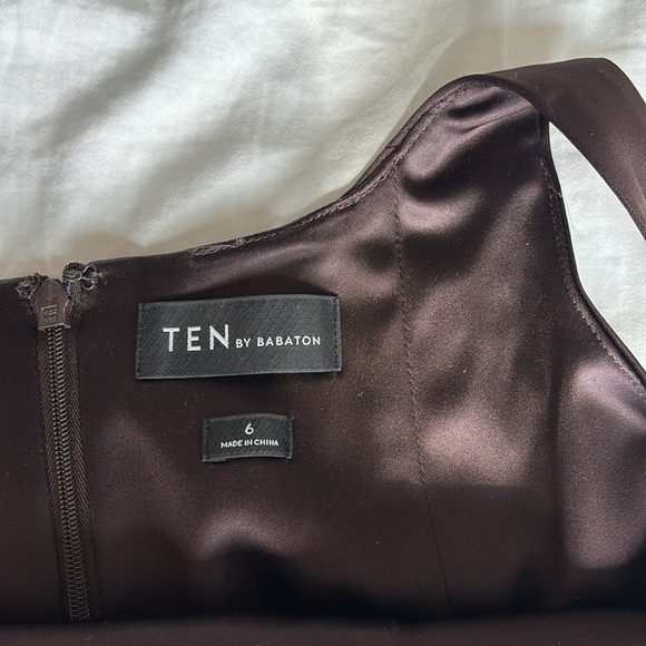 ARITZIA Ten by Babaton Premiere Satin Mini Dress in Mocha - Picture 5 of 5